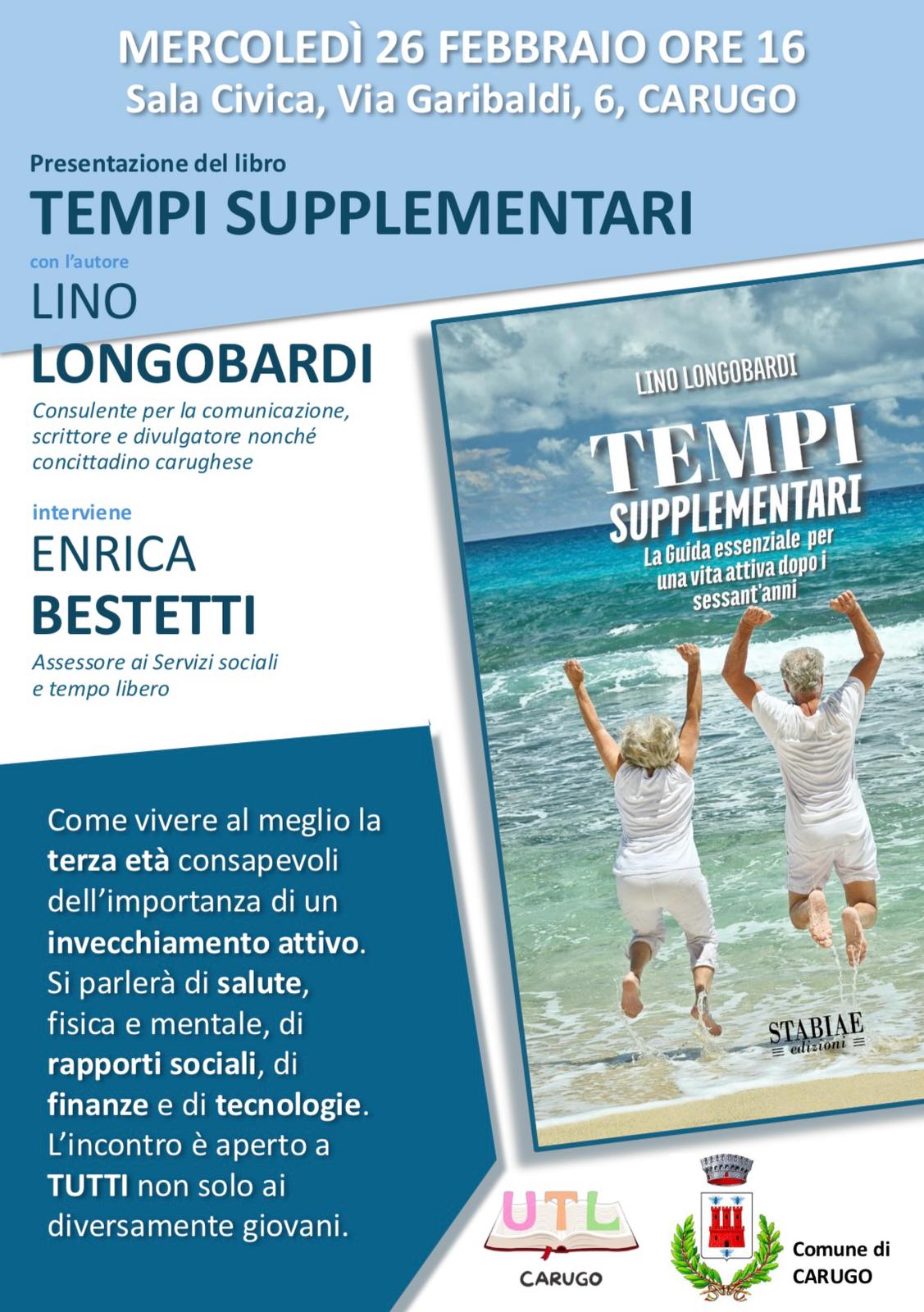 Presentazione del libro  𝐓𝐄𝐌𝐏𝐈 𝐒𝐔𝐏𝐏𝐋𝐄𝐌𝐄𝐍𝐓𝐀𝐑𝐈