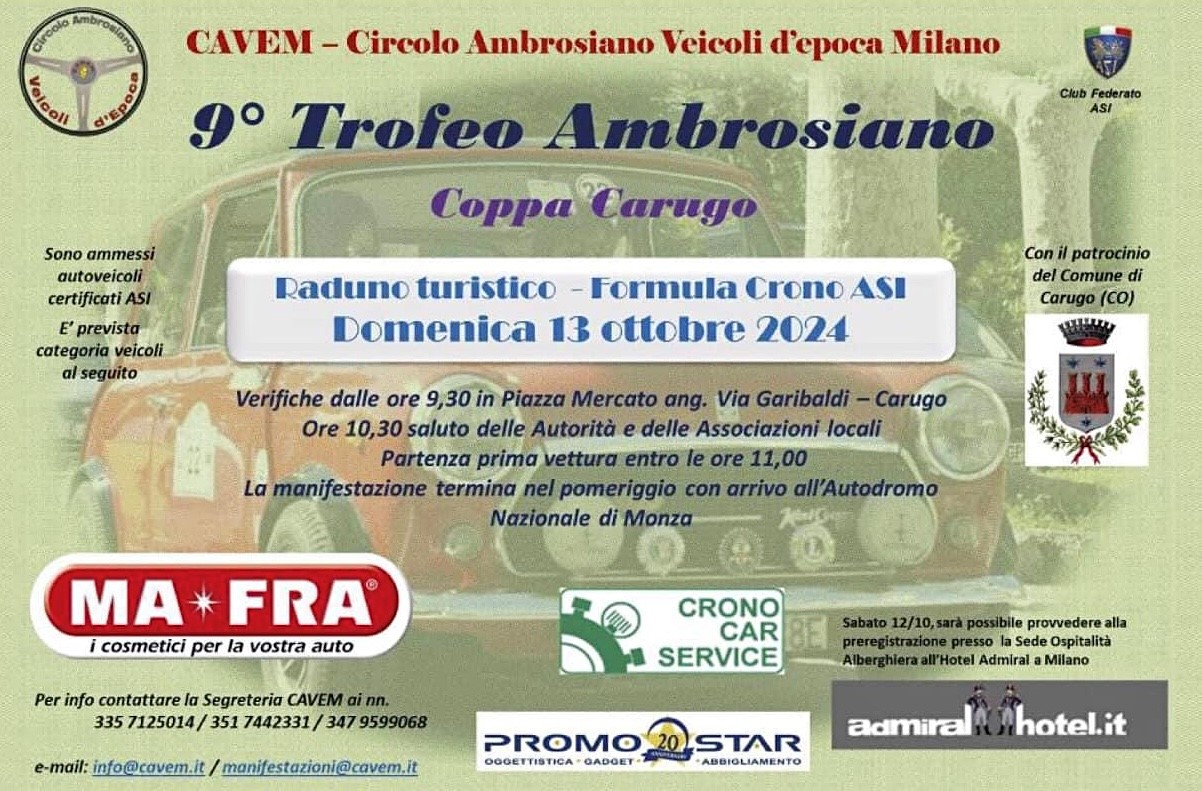 9° Trofeo Ambrosiano - COPPA CARUGO