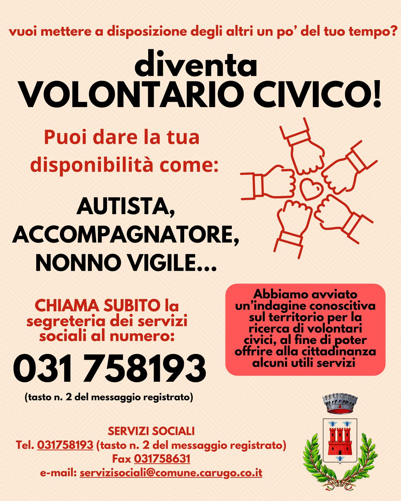 Diventa Volontario Civico